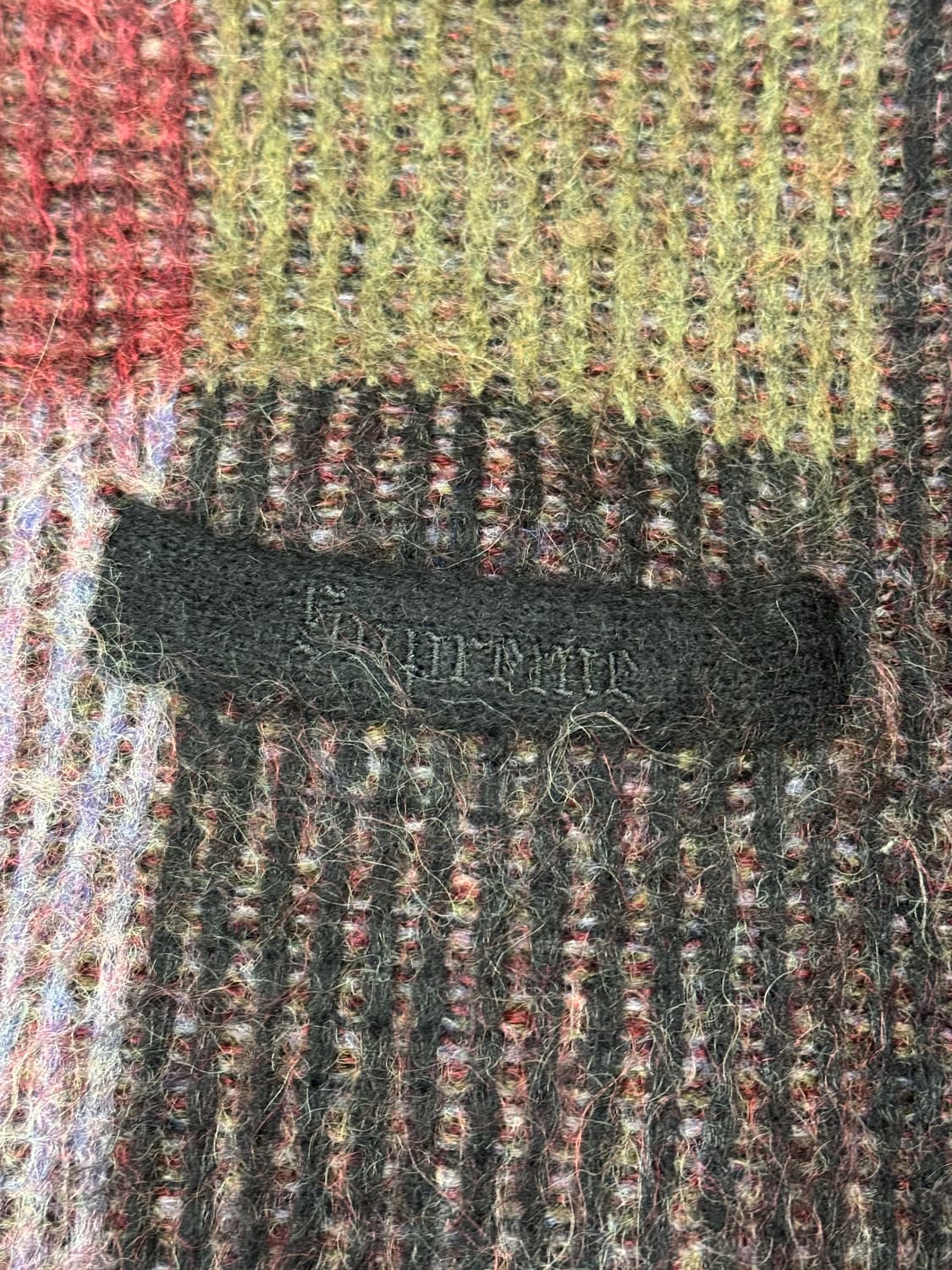 [XL] 슈프림 브러쉬드 그리드 가디건 블랙 상품이미지5