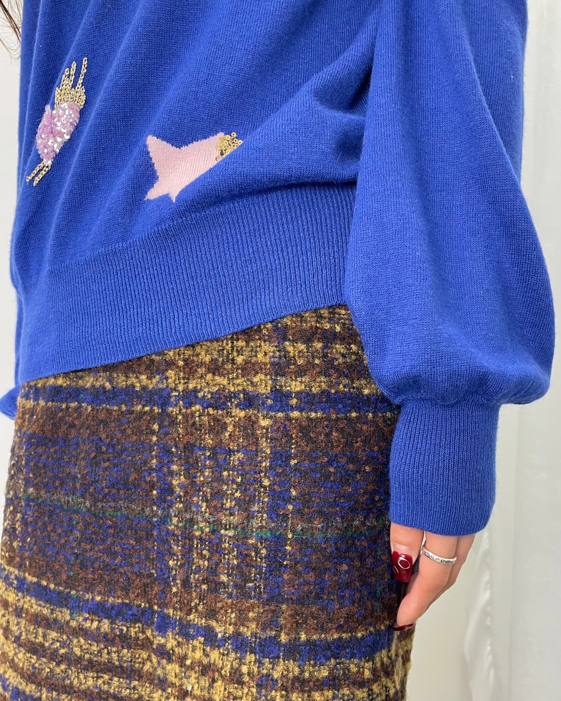 Tsumori chisato 스펭글 자수 니트 상품이미지3