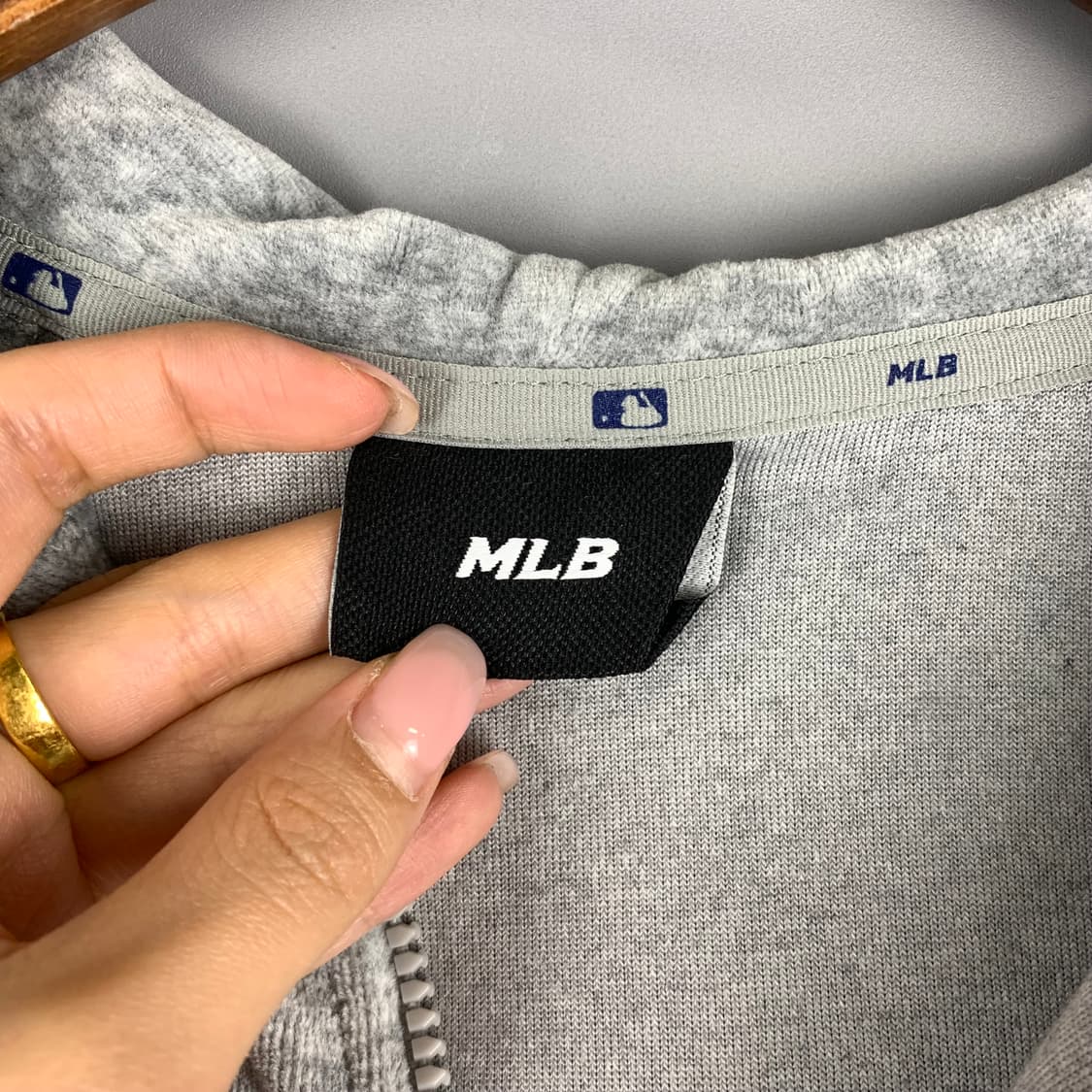 MLB 보스턴 그레이 플리스 후드집업 상품이미지7