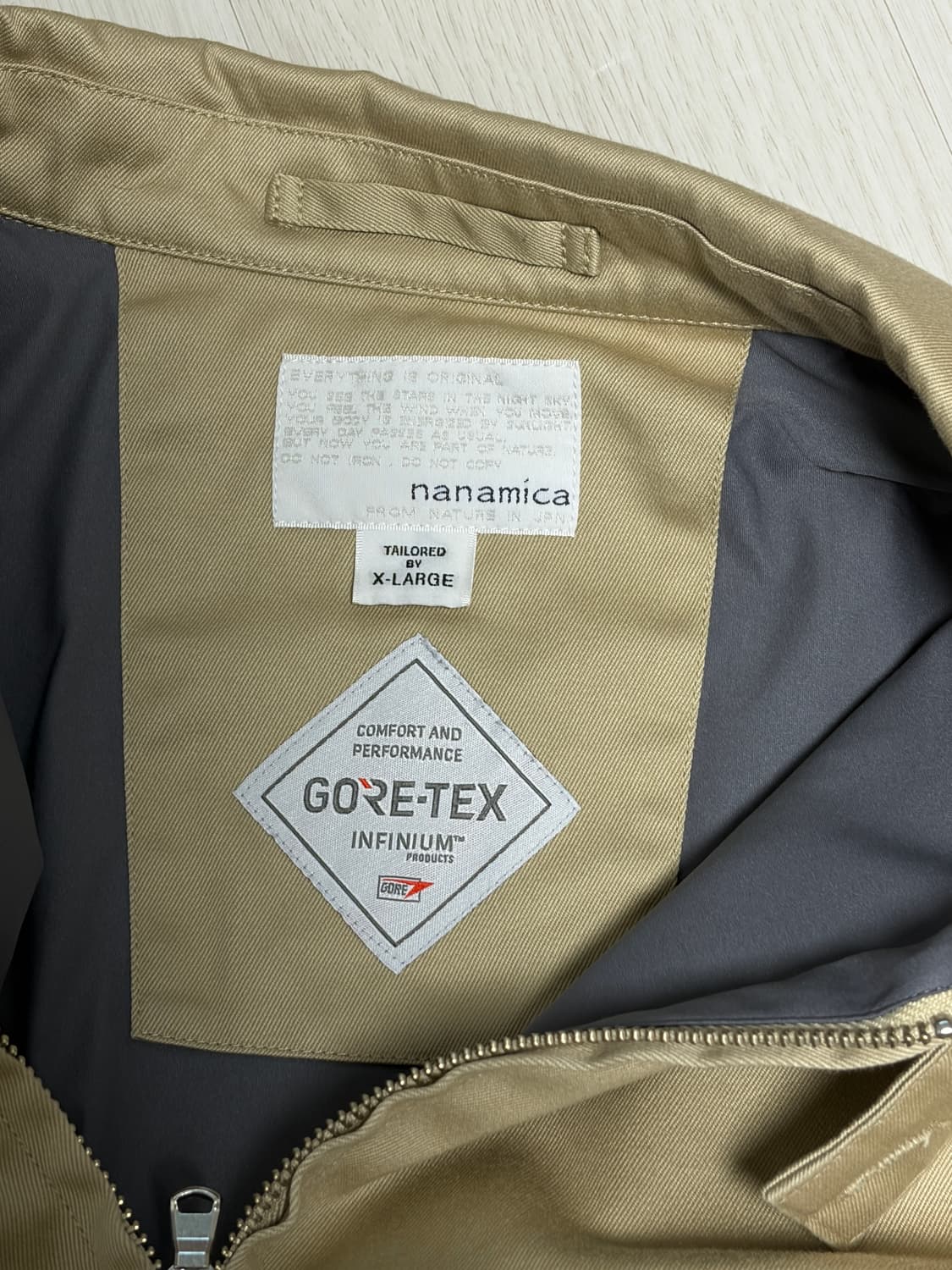 나나미카 고어텍스 인피니움 치노크루자켓 카키 상품이미지3