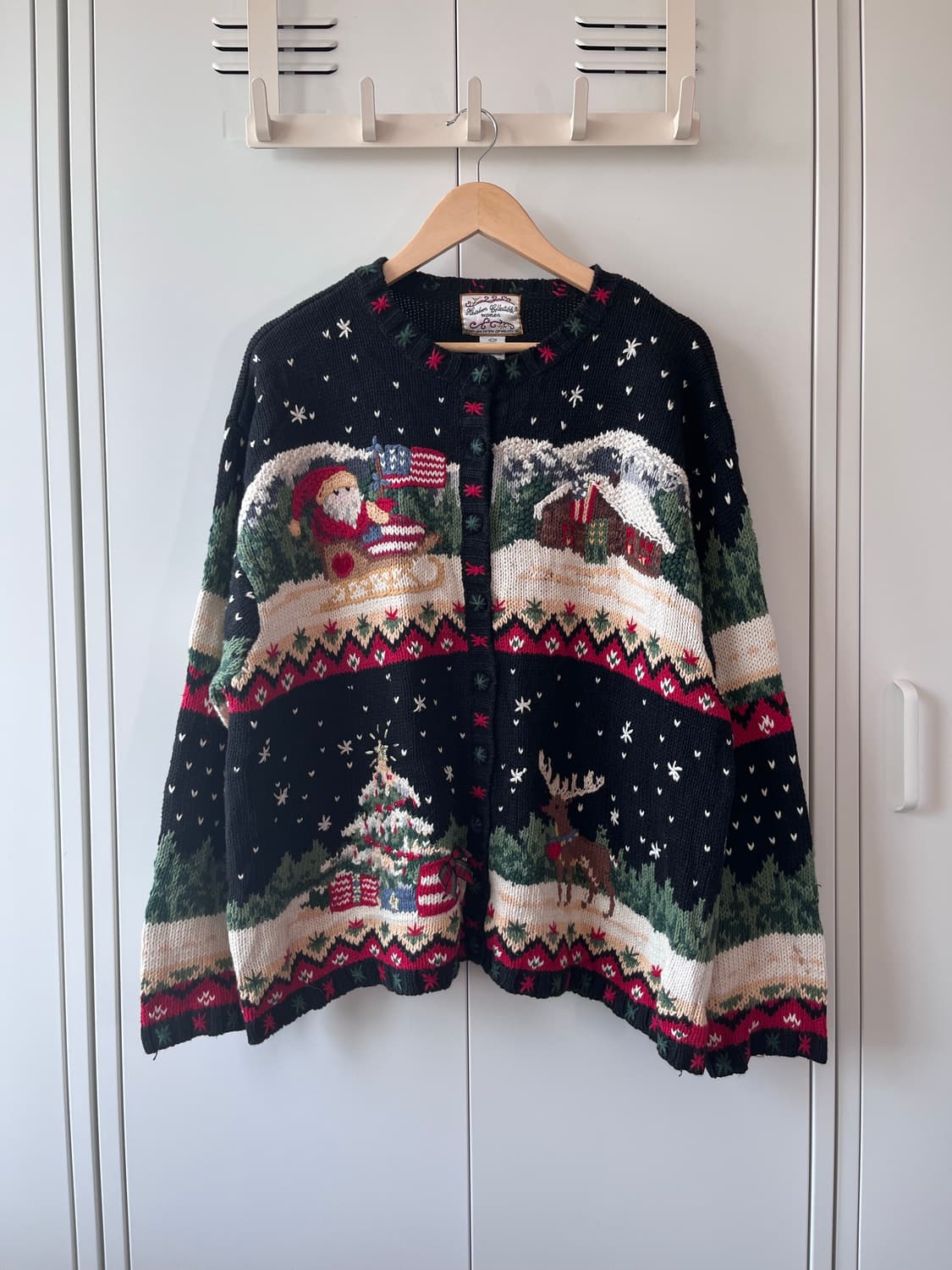 Heirloom collection 크리스마스 풍경 니트 가디건  상품이미지2