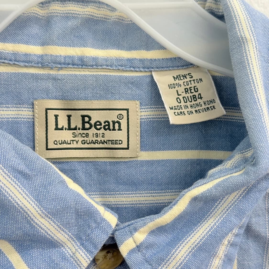 엘엘빈 l.l.bean 스카이블루 하프 코튼 셔츠 L 상품이미지2