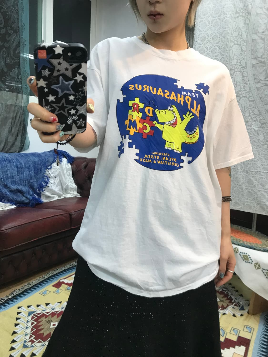 길단 프린팅 USA 빈티지 반팔  상품이미지1