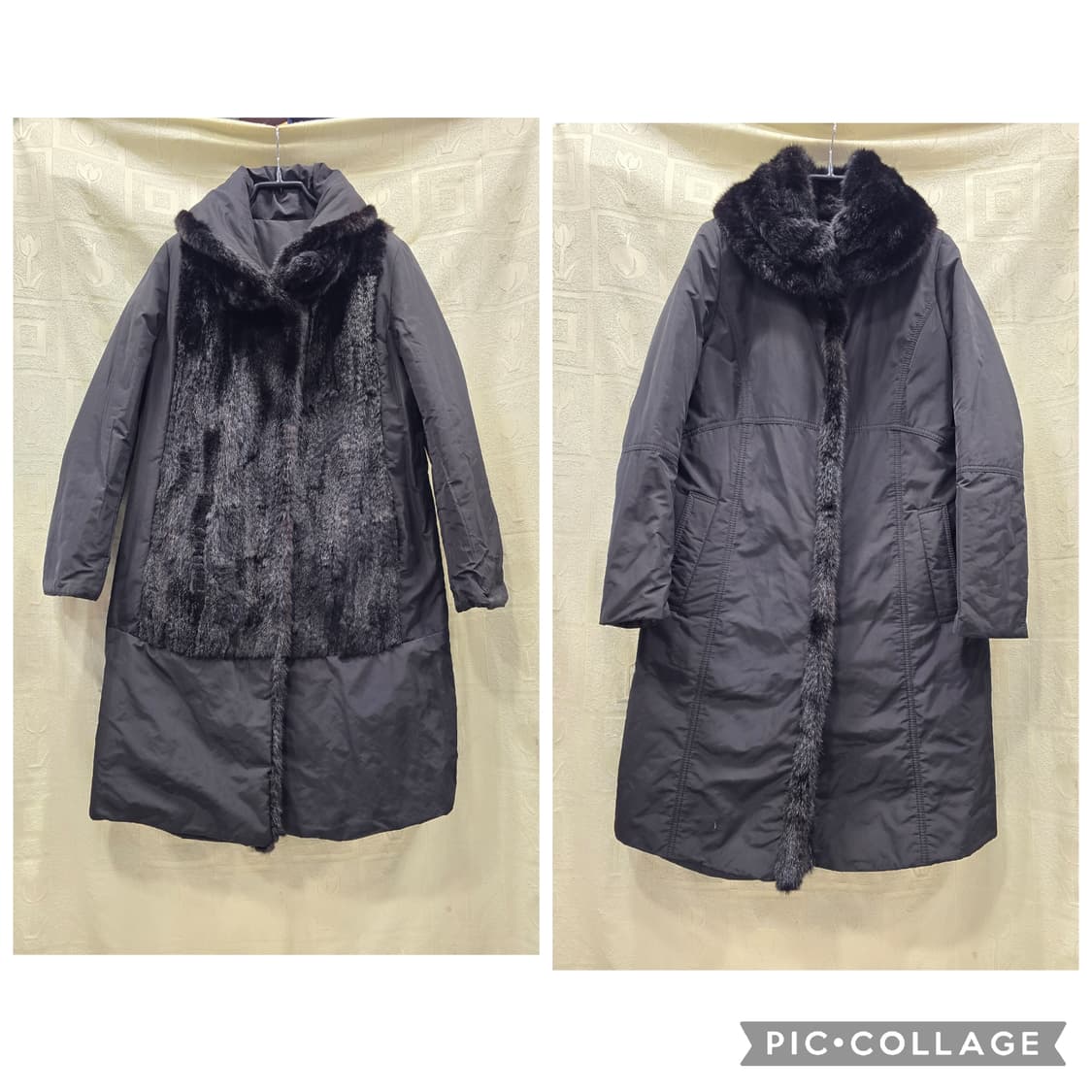 요하넥스 johanex 양면 블랙 밍크 롱 코트 94(66) 상품이미지1