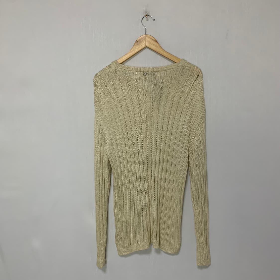 알레그리 빈티지 루즈핏 니트 아이보리 베이지 M 상품이미지6