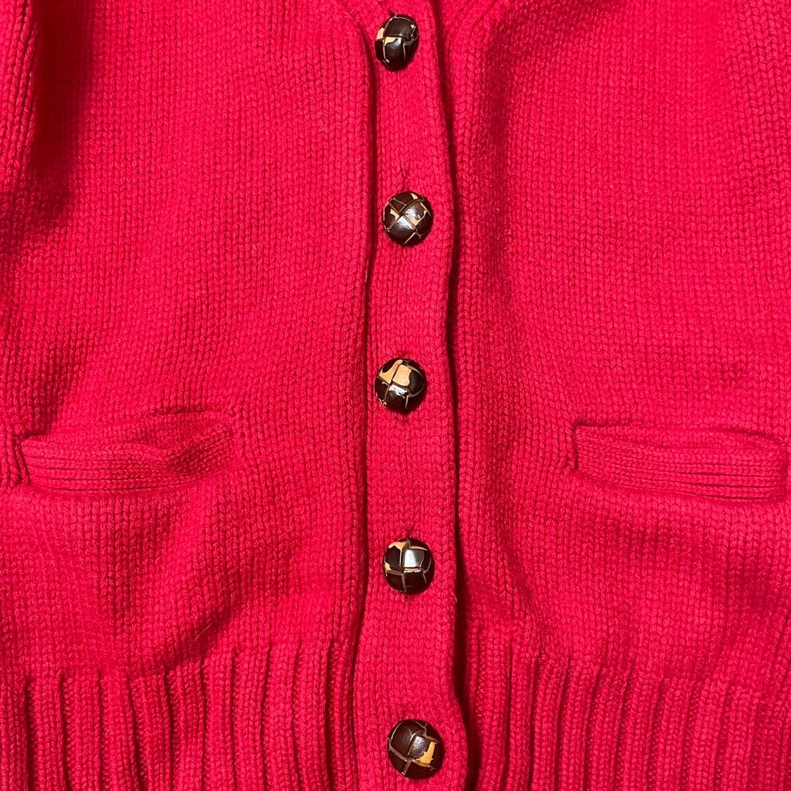 라코스테 레드 숄카라 울 니트 가디건 38 상품이미지4