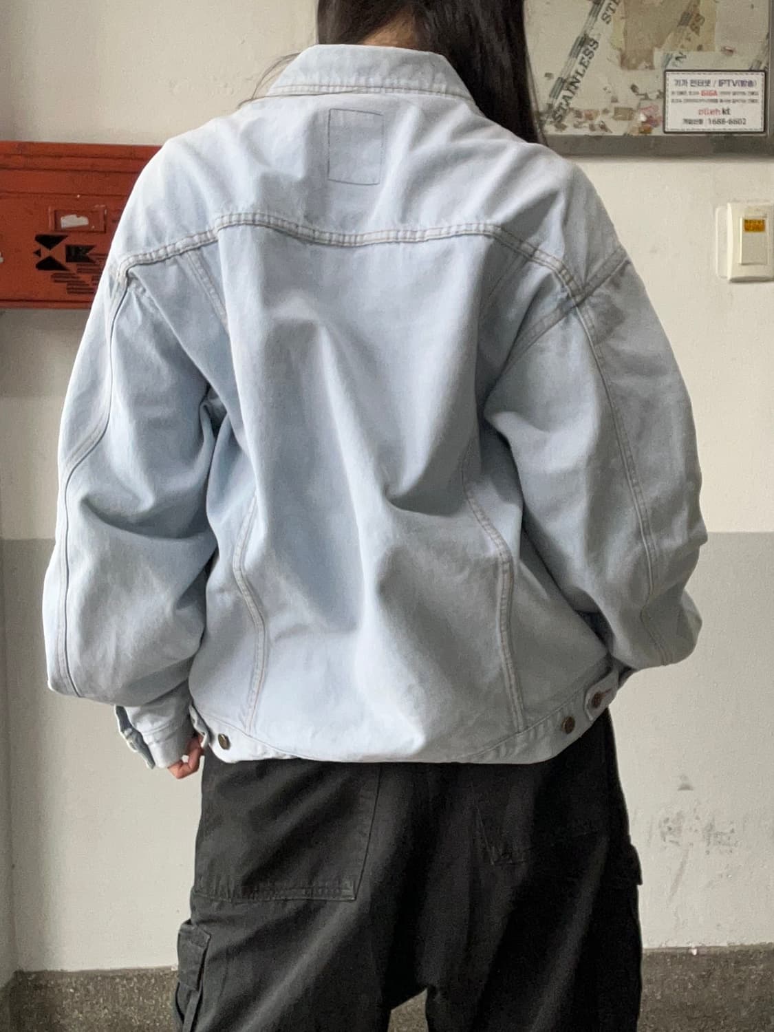 90s 빈티지 아이스데님 트러커자켓 상품이미지2