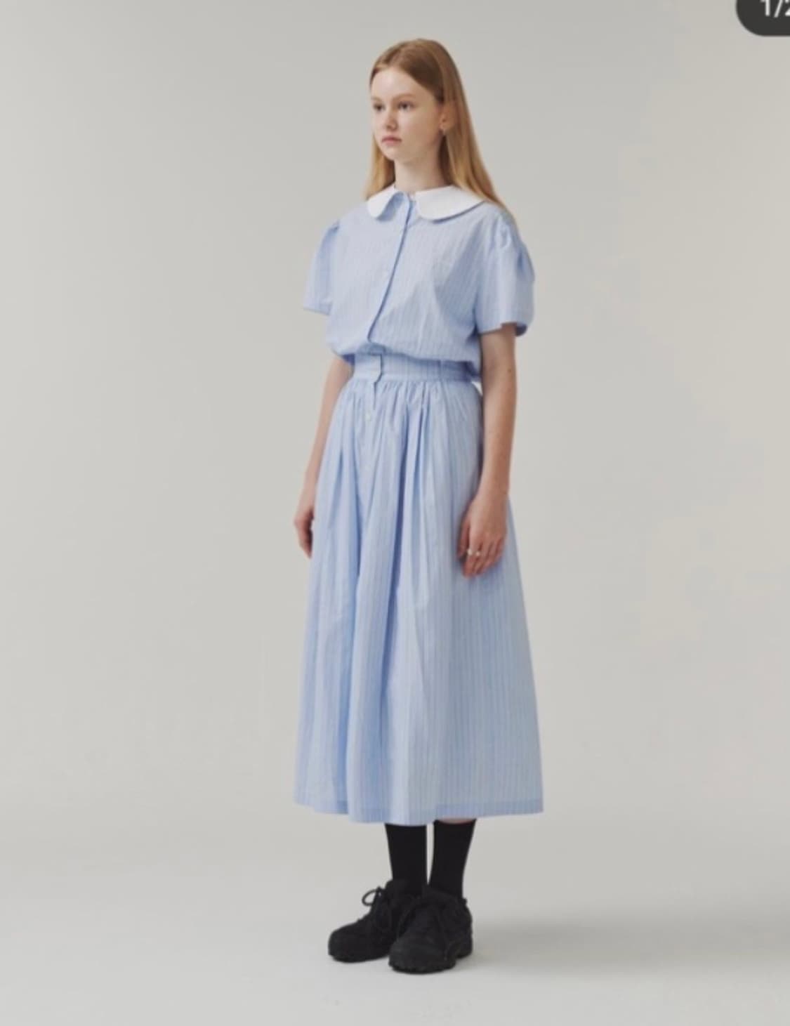 플레따 스트라이프 셋업 블루S 상품이미지1