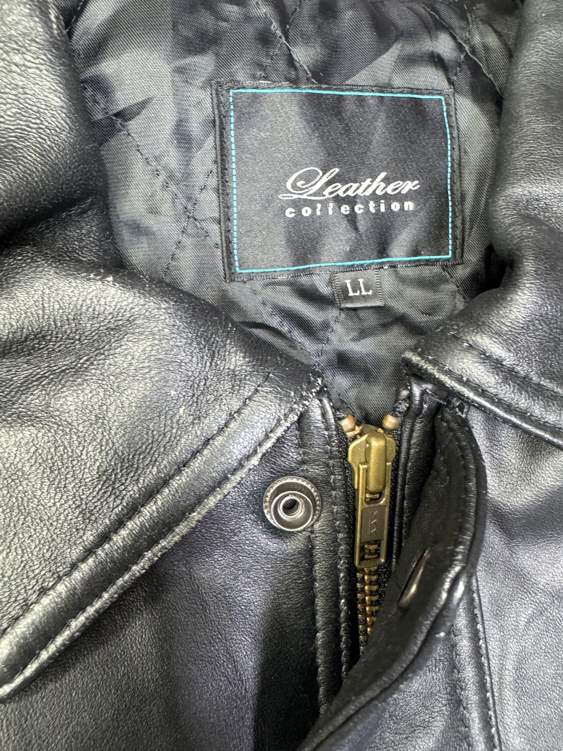 빈티지 양가죽 집업 봄버 자켓 LL 상품이미지5