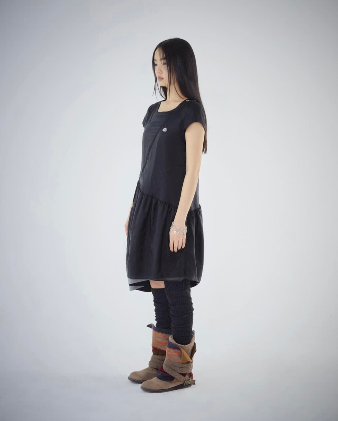 (택o) 코이세이오 퍼프 셔링 원피스 상품이미지2