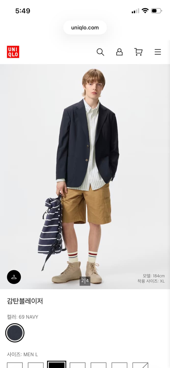 유니클로 JW앤더슨 네이비 감탄블레이저 상품이미지5