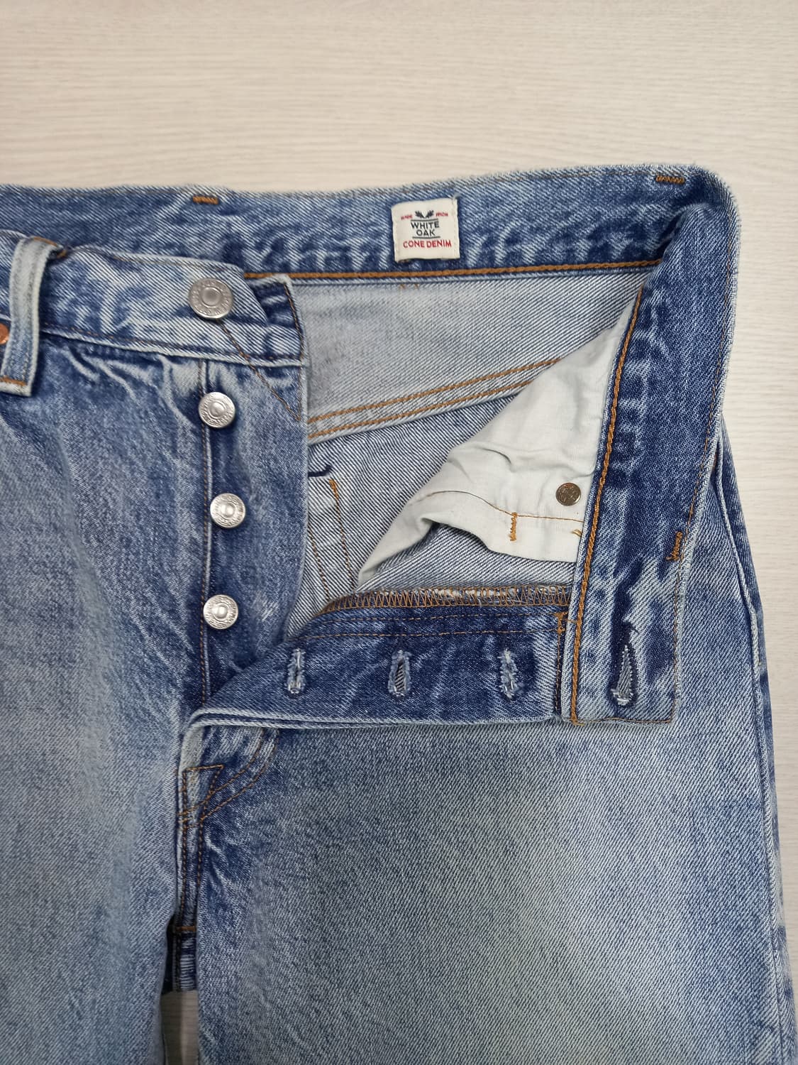 28 리바이스501s 콘밀 셀비지 슬림일자 연청 28-908 상품이미지7