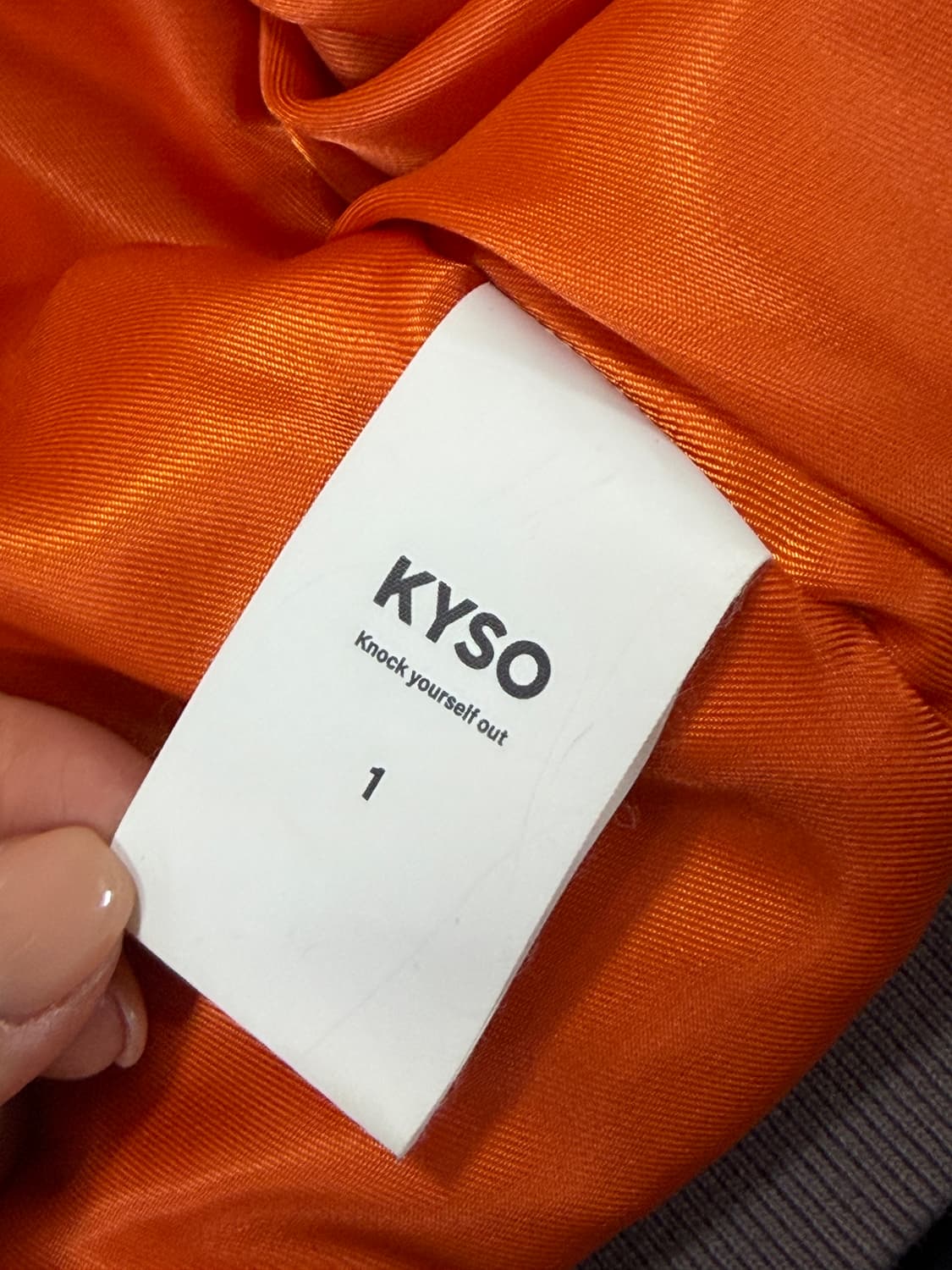 Kyso MA-1 피스심볼 워시드 빈티지 퍼플 상품이미지2