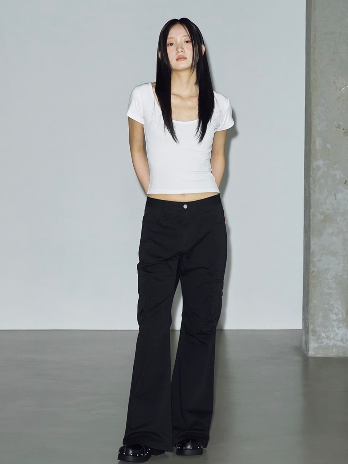 피그먼트 부츠컷 카고 팬츠 상품이미지2