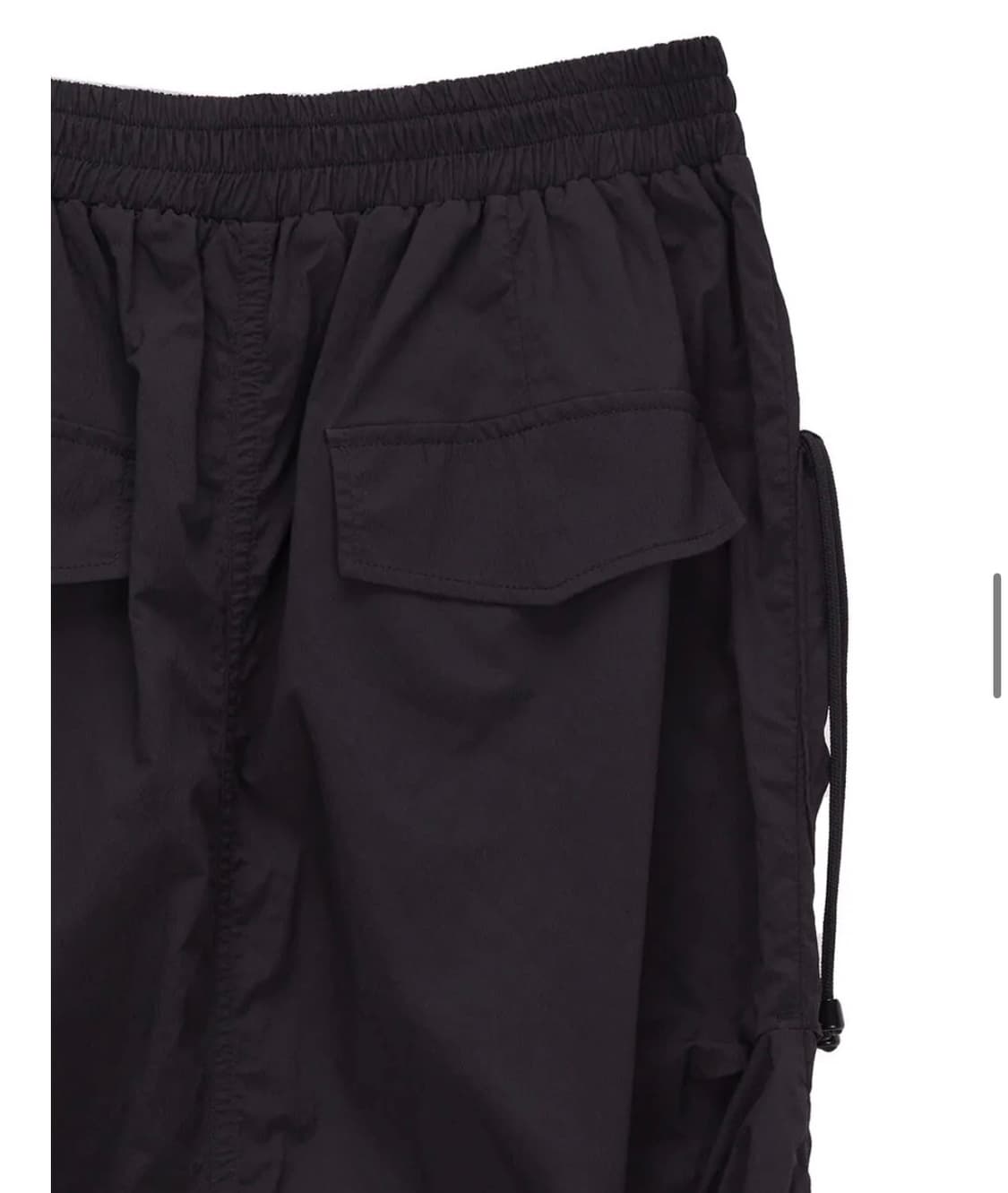 HYBRID SHIRRING MAXI SKIRT IN BLACK 상품이미지5