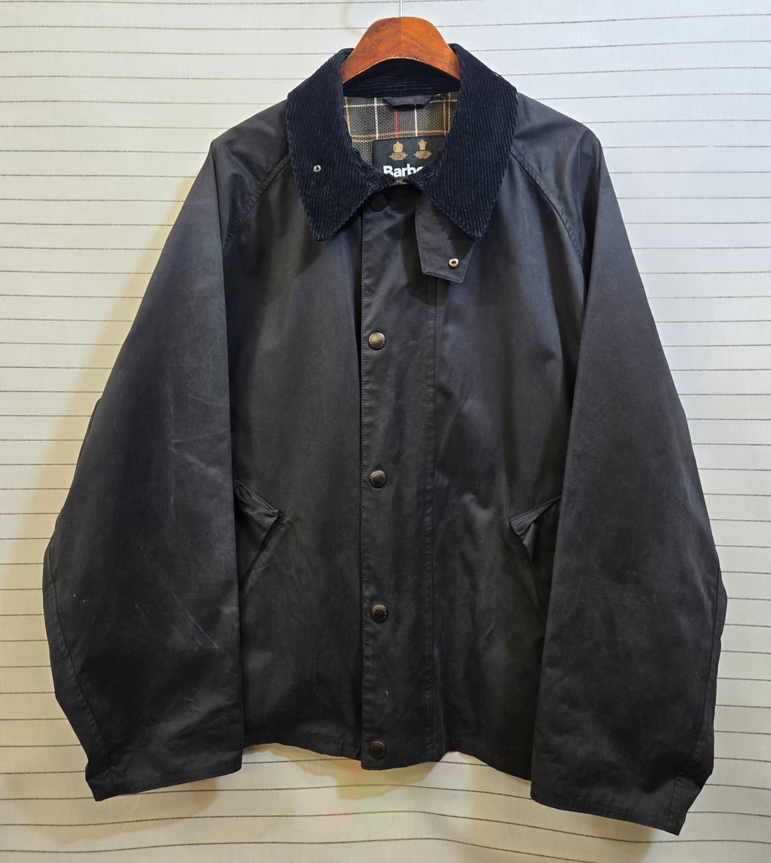 Barbour 왁스 자켓 42 블랙 상품이미지1