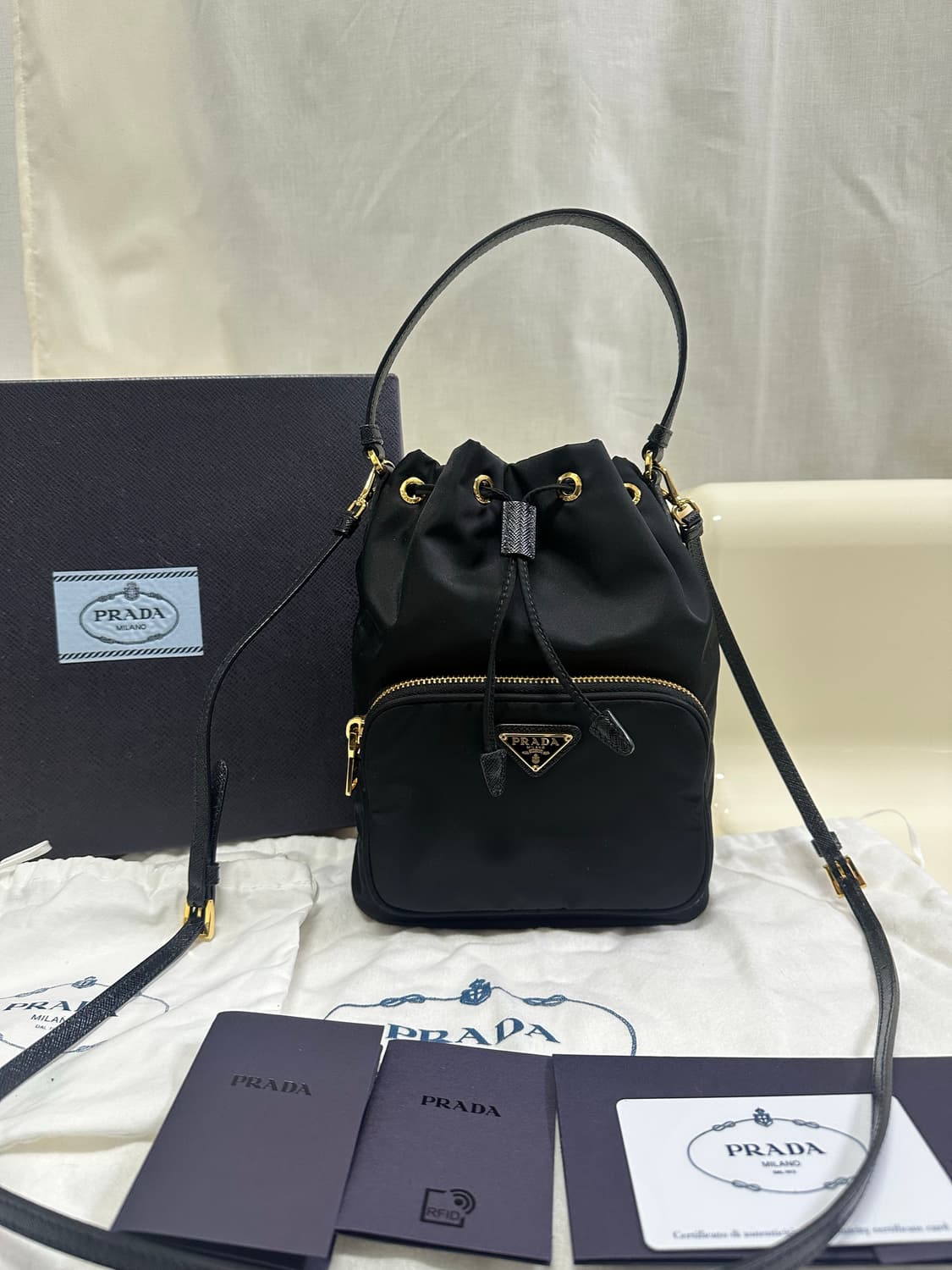 [A+ 정품] 프라다 듀엣 버킷백 풀구성 상품이미지1