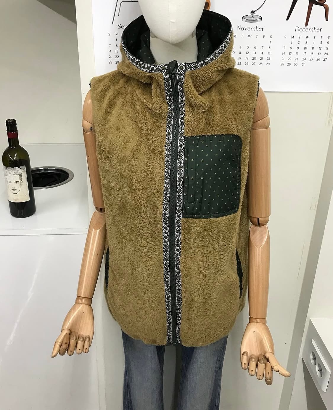 리버시블 후드 플리스 베스트 상품이미지8