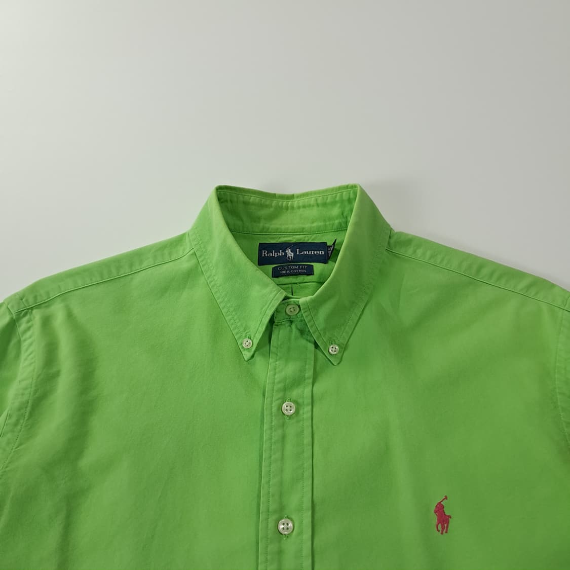 CK295 XL 폴로 00s 핑크포니 그린애플 옥스포드 셔츠 남방 상품이미지2