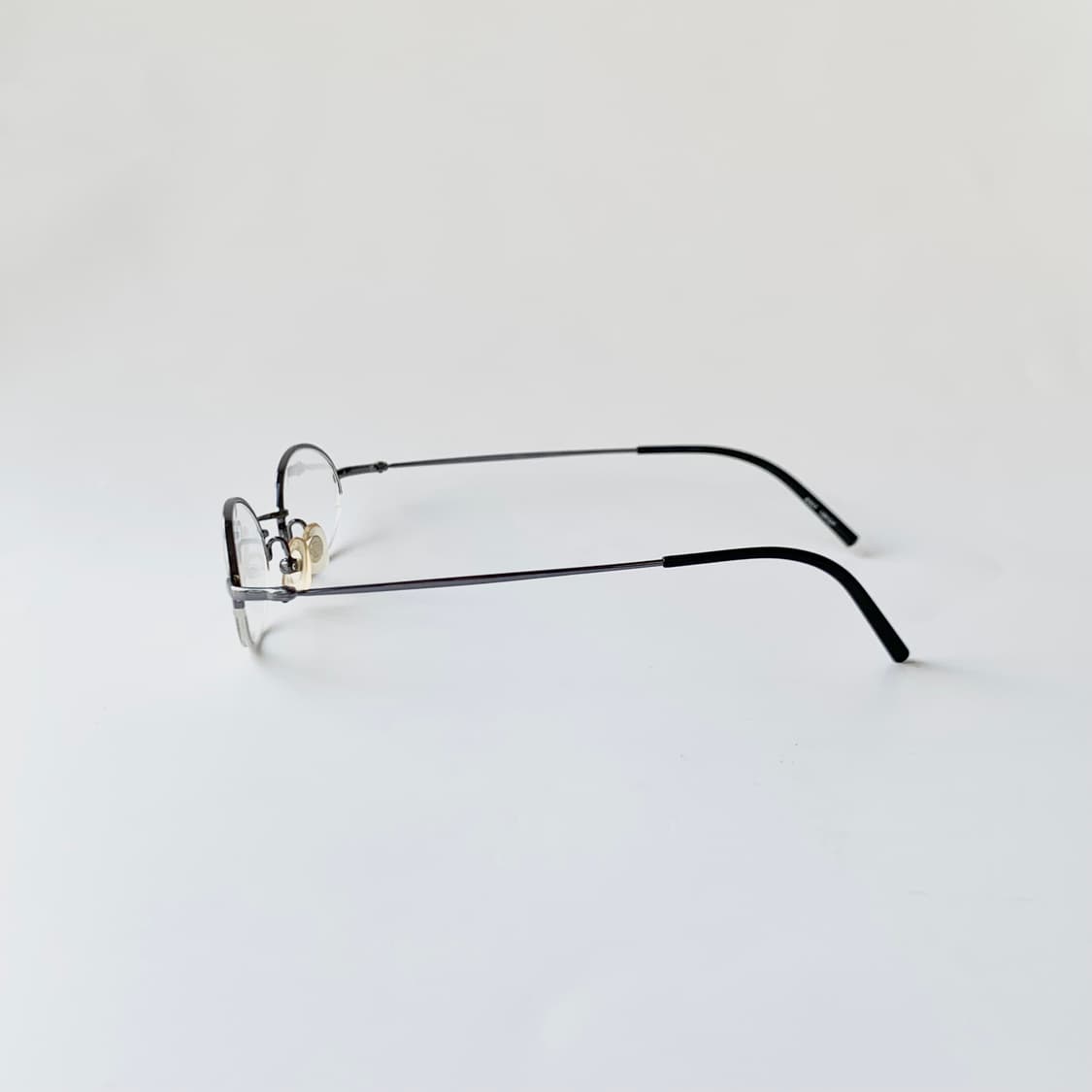 757 데드스탁 실버 반무테 라운드 오벌 빈티지안경 상품이미지4