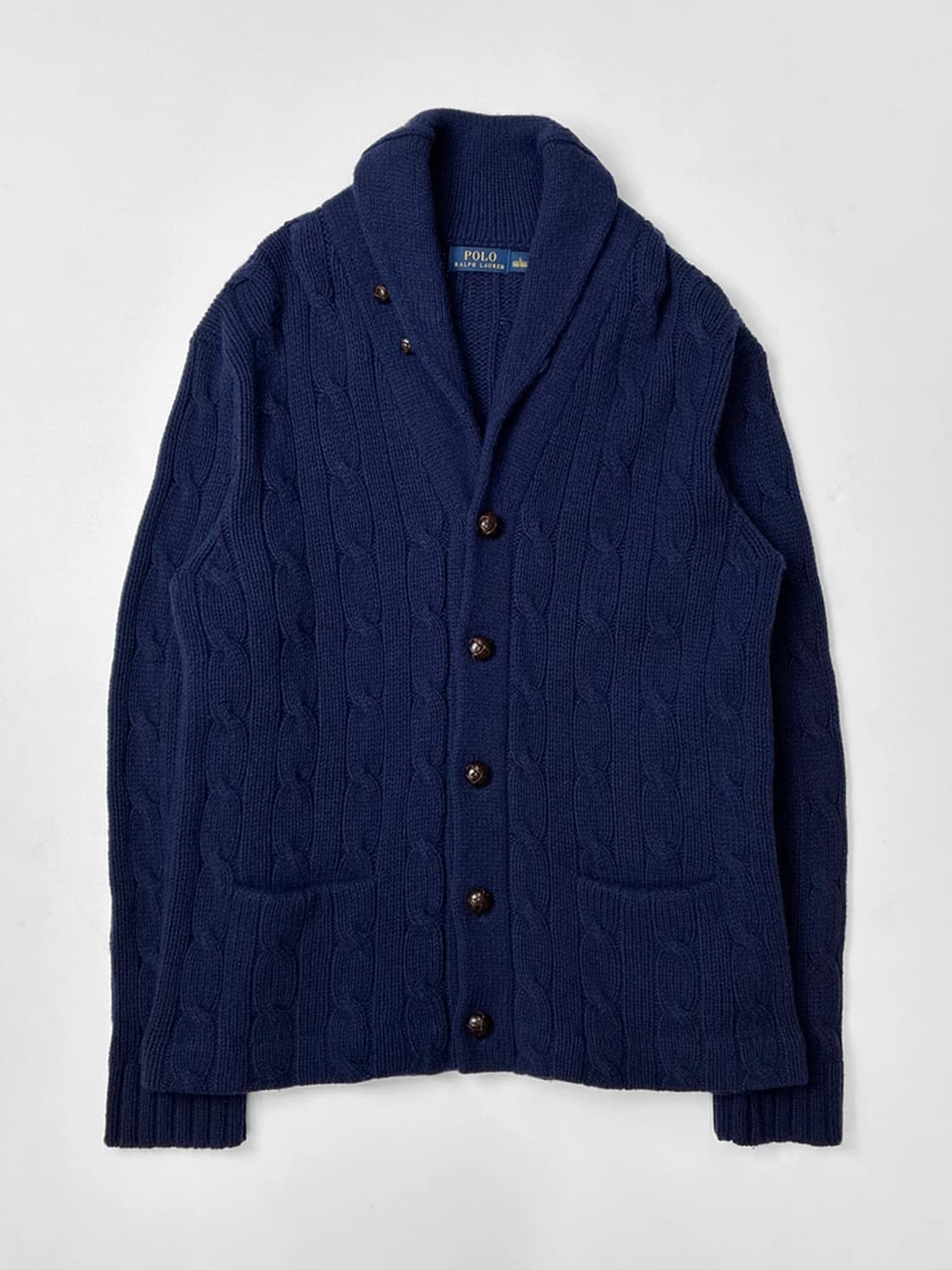 폴로 랄프로렌 100% 울 케이블 숄카라 니트 가디건 PN5117 상품이미지1