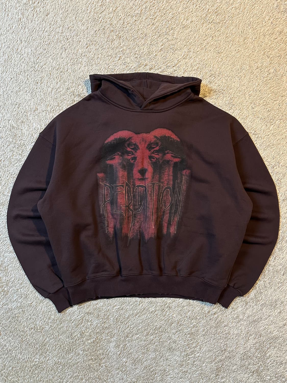 22FW 언더마이카 퍼디션 오글레베일 후드티 옥스 블러드 상품이미지1