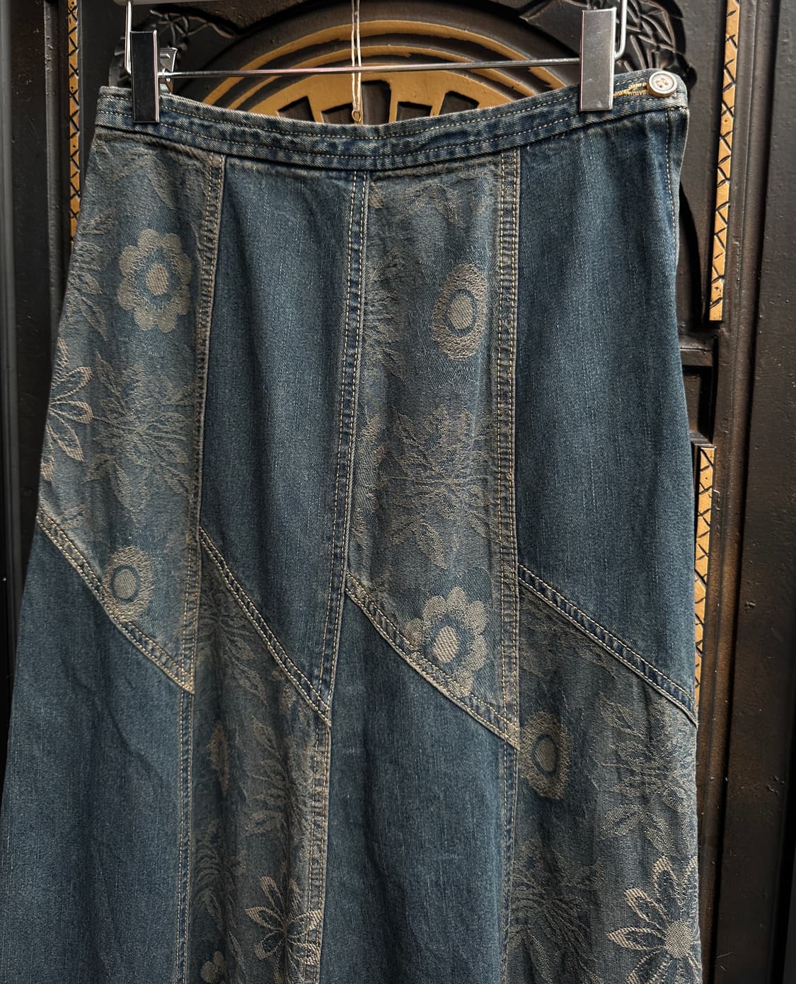 denim flower skirt 상품이미지3