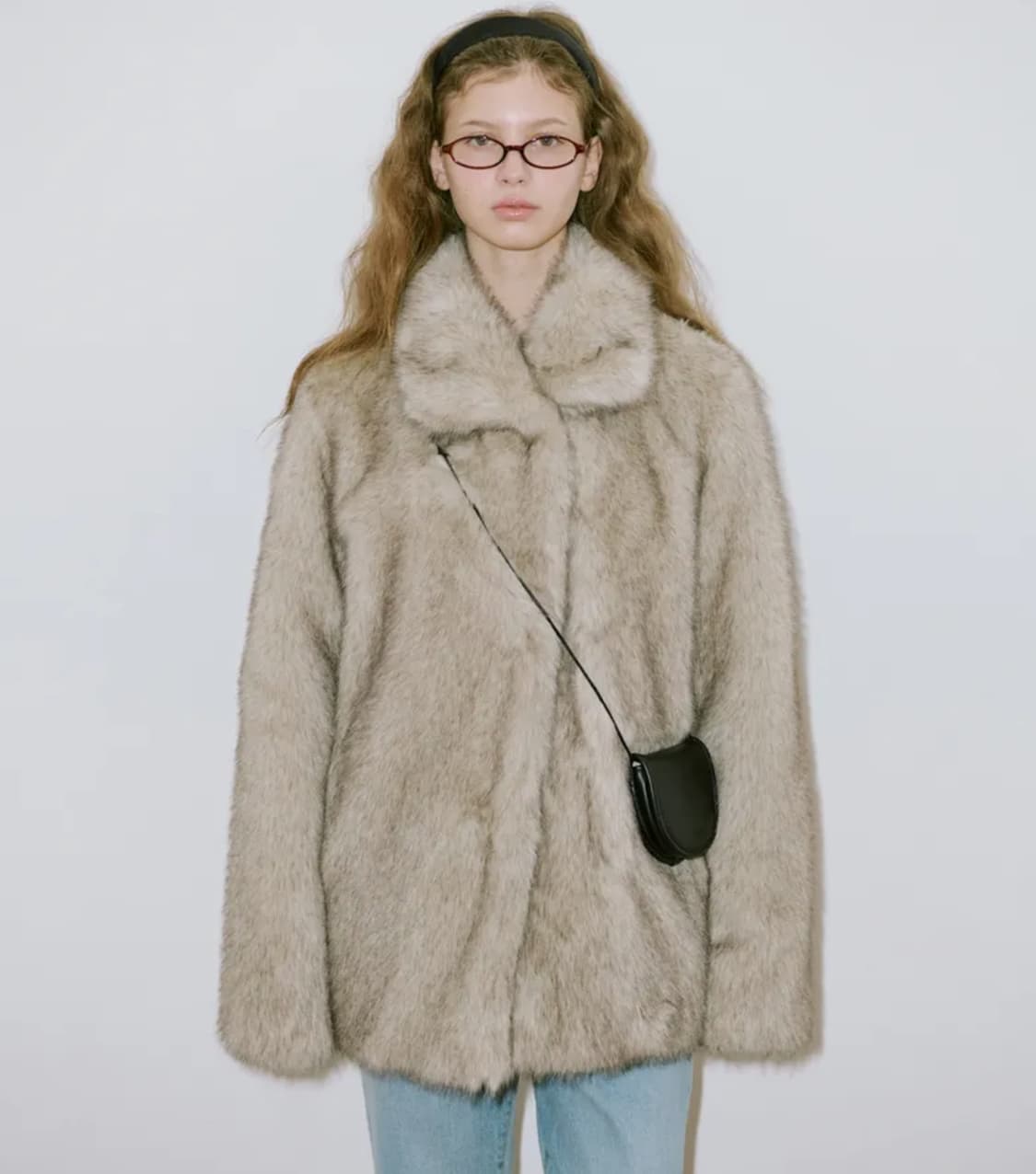 시눈 퍼자켓 Heavy Mix Fur Jacket  애쉬브라운 (새상품) 상품이미지1