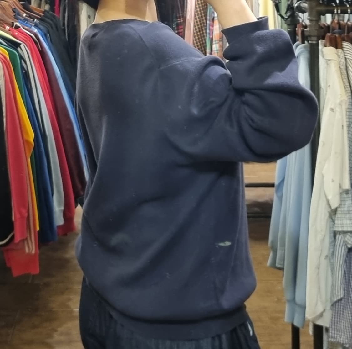 [Hi] 폴로 브이넥 니트 네이비 상품이미지5