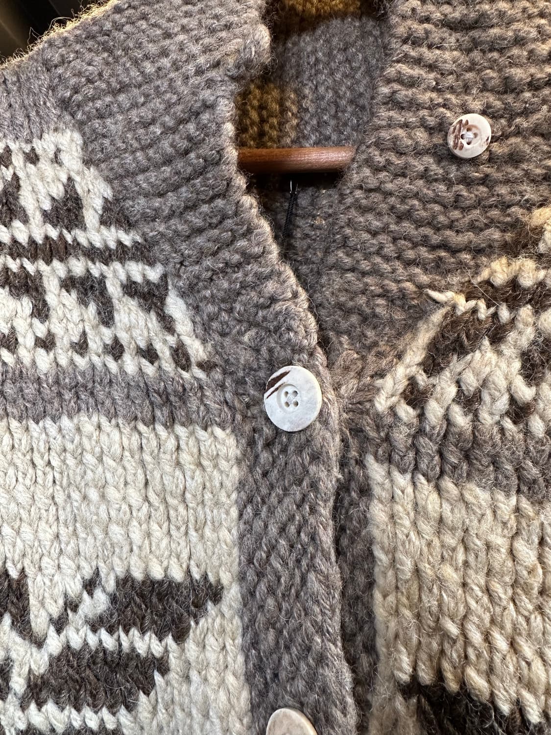 캐나다 헤비 울 코위찬 스웨터 가디건 상품이미지5