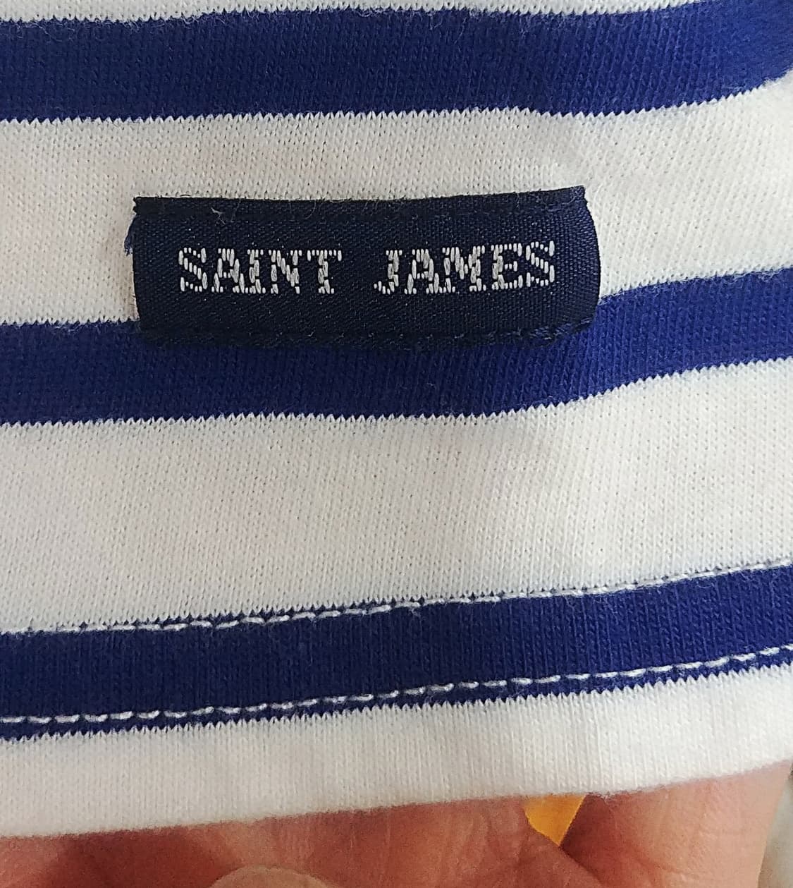 세인트제임스 레반트 모던 스트라이프 반팔 (화이트/블루, 여성 M) 상품이미지4