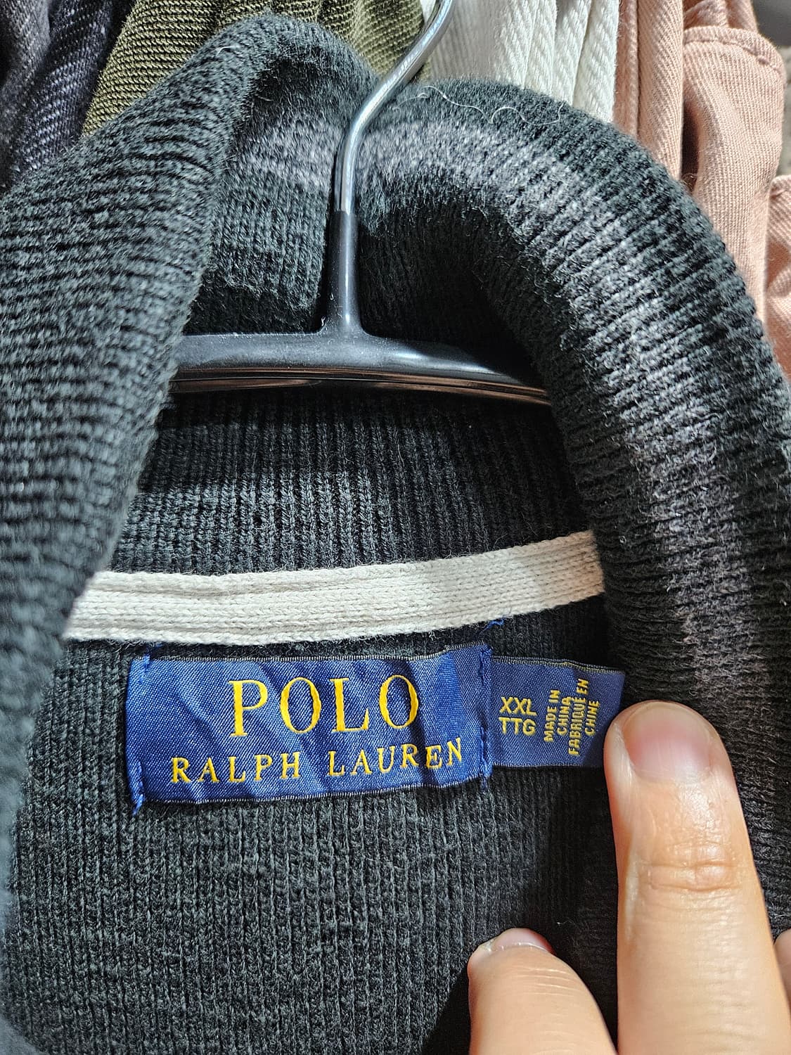 폴로랄프로렌 레터링 하프집업 블랙 XXL 상품이미지3