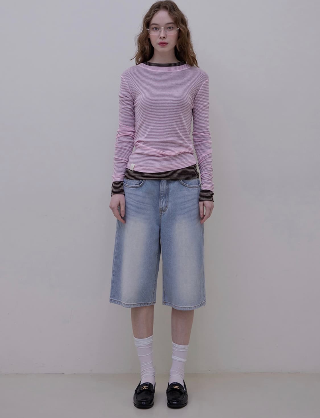 헤인트 may denim bermuda pants (M) 상품이미지1