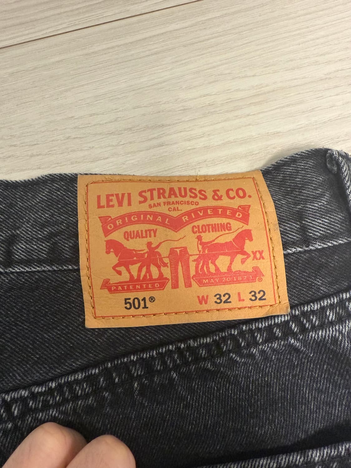 리바이스 501 블랙진 32-32 상품이미지3