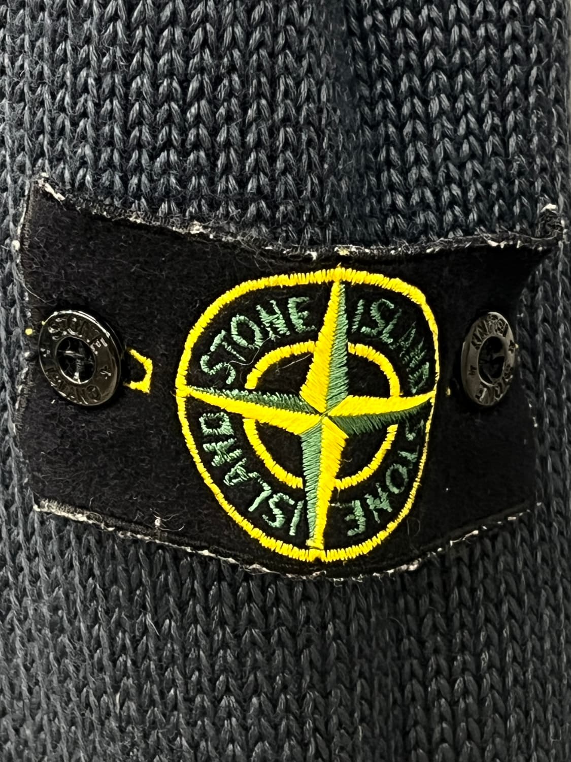 스톤아일랜드 린넨/울 멜란지 니트 집업 상품이미지4