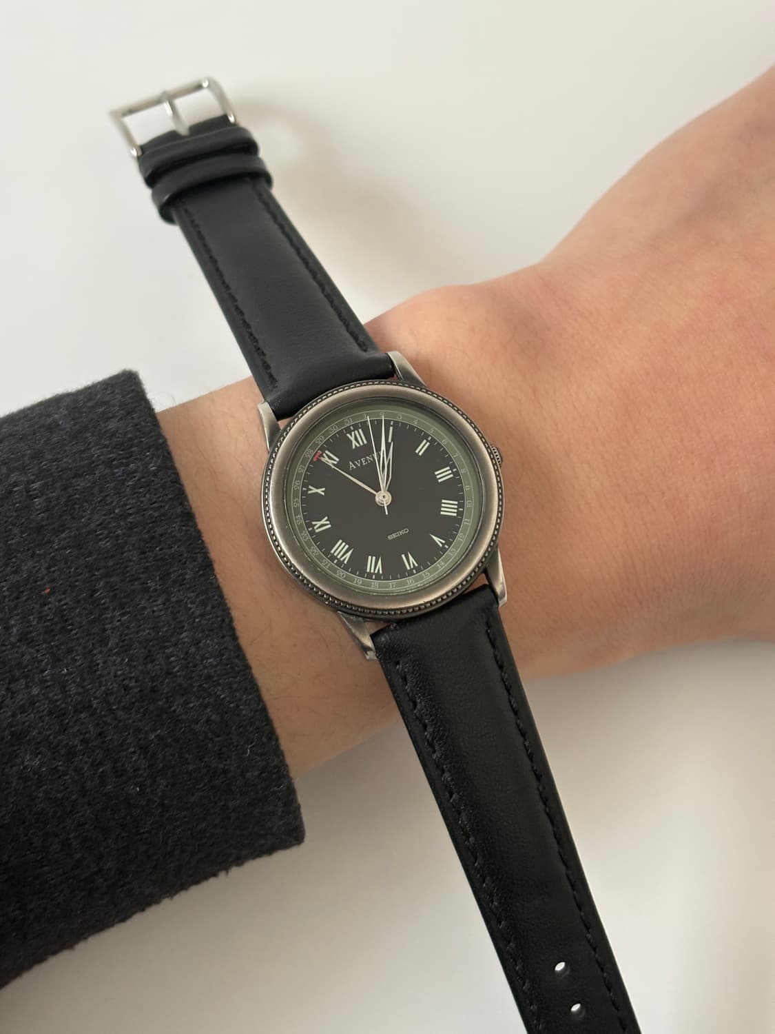 1990s Avenue Coin Bezel Black Quartz 상품이미지8