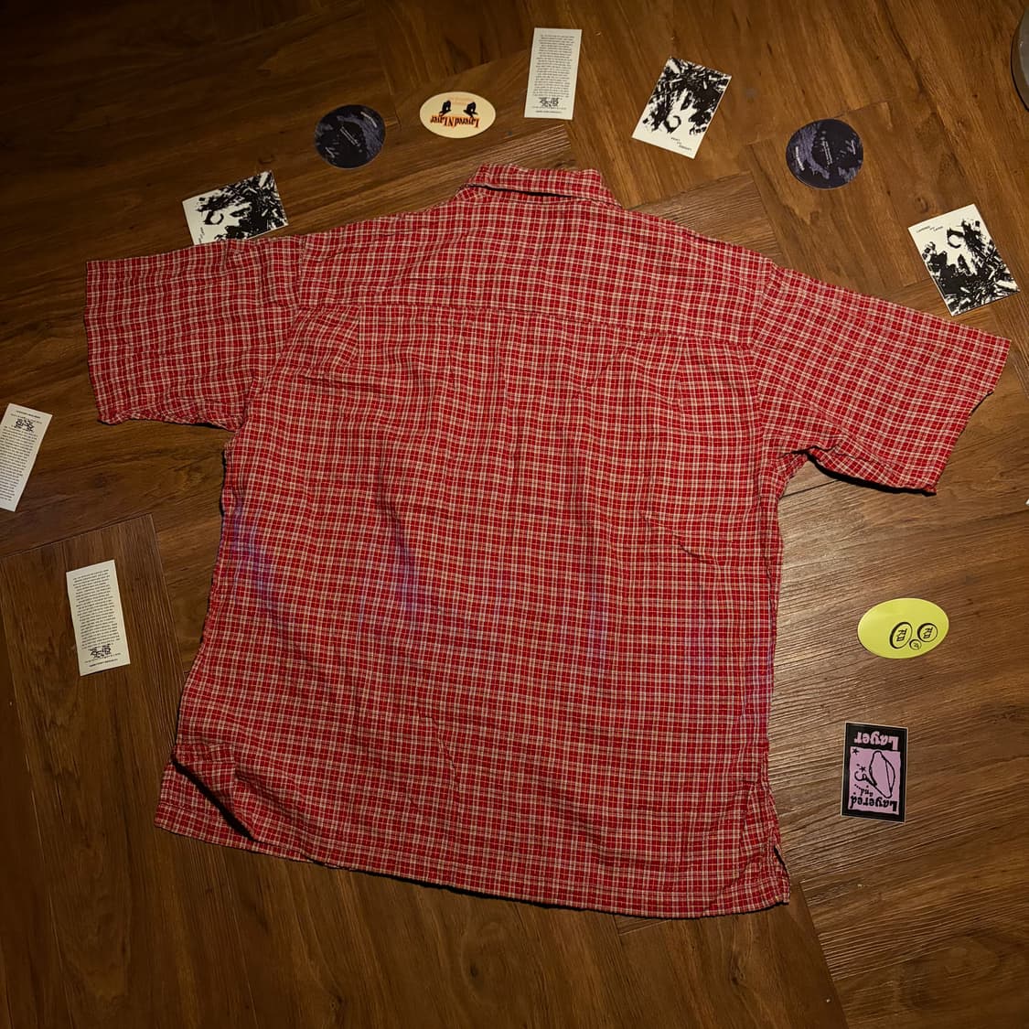 90s old uniqlo textured work half shirt 상품이미지3