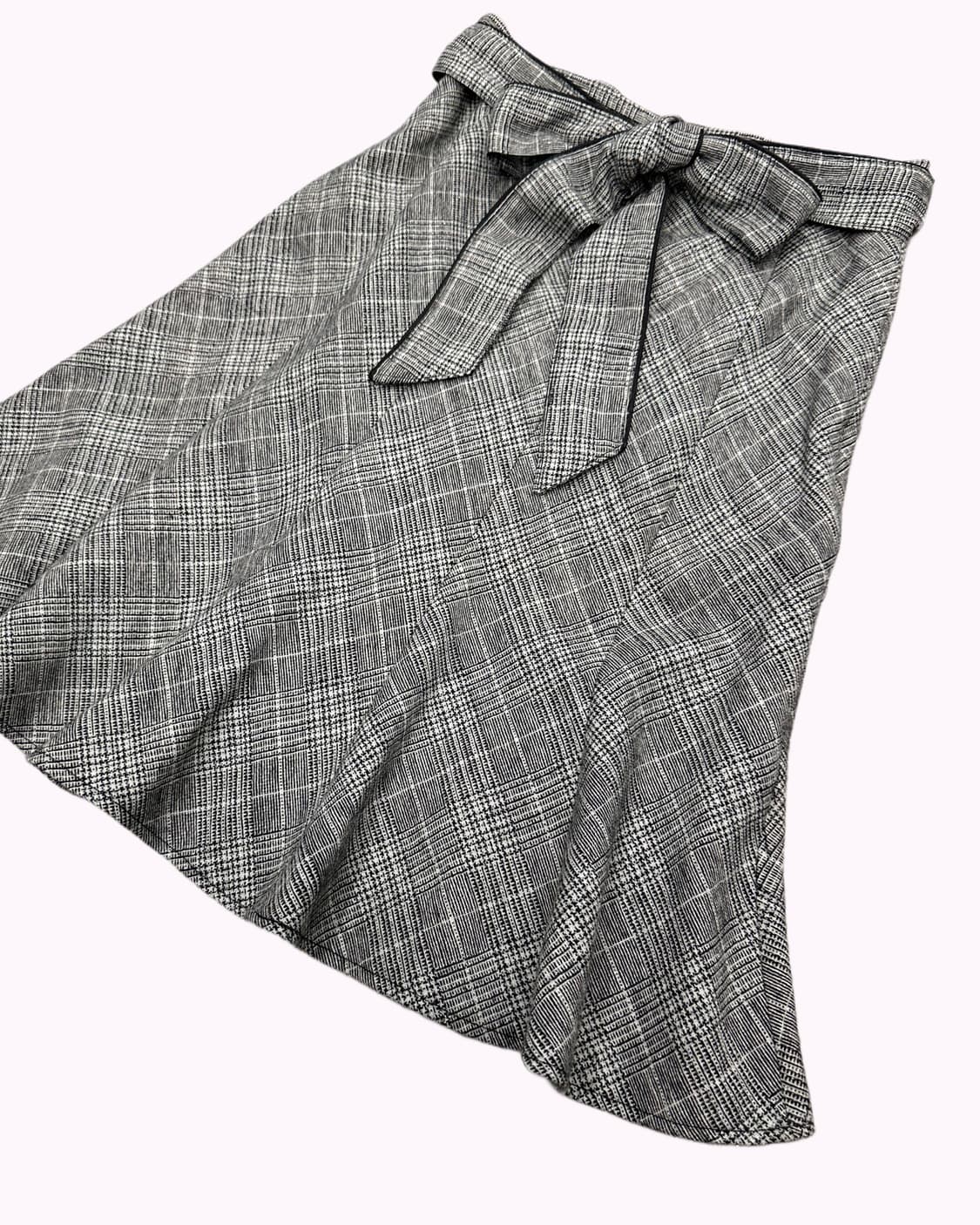glitter check belted ribbon skirt 상품이미지3