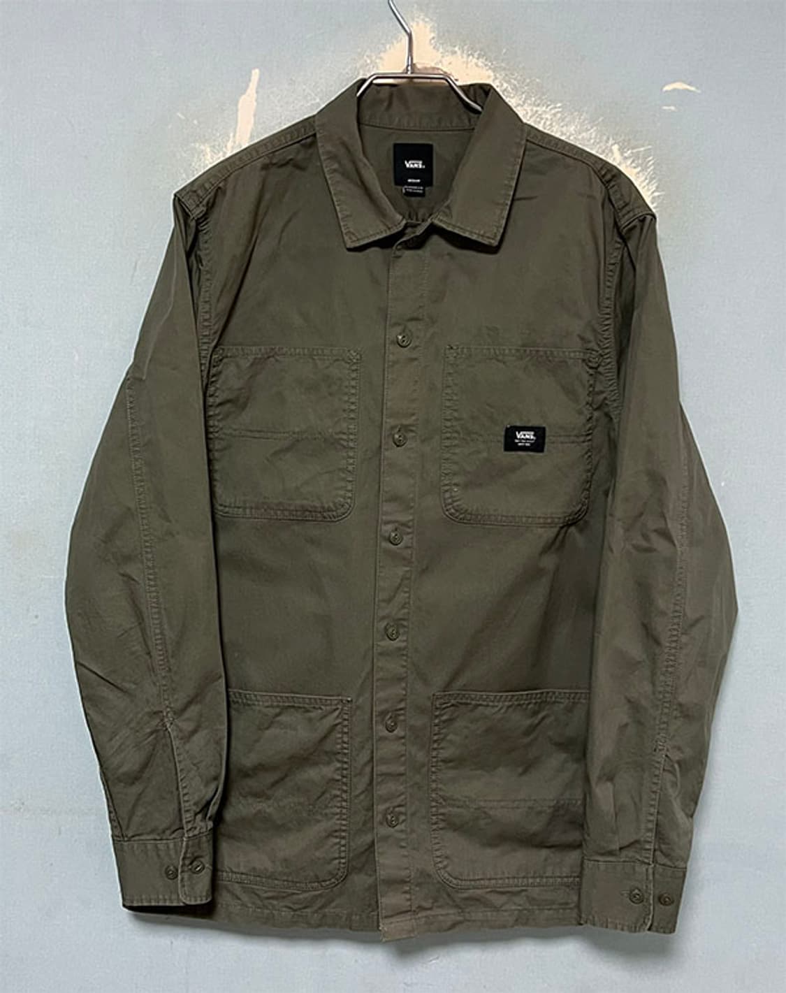 VANS반스 오프더월 남자 캐주얼셔츠 춘추 투포켓 솔리드 M 95-100 상품이미지1