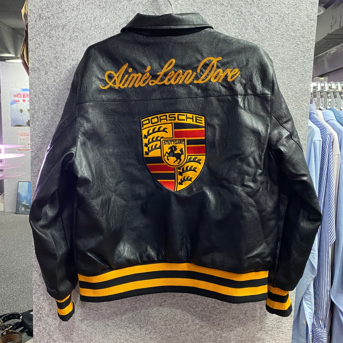 포르쉐 빅패치로고 레더자켓 B3618 상품이미지6