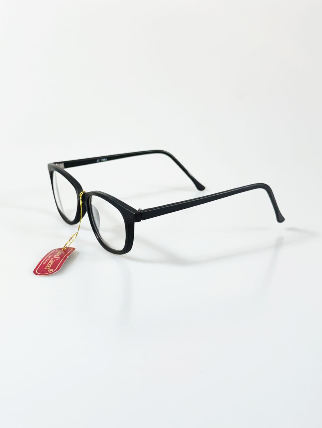 90s JULIUS CAESAR 맷블랙 뿔테 스퀘어 빈티지 안경 상품이미지3