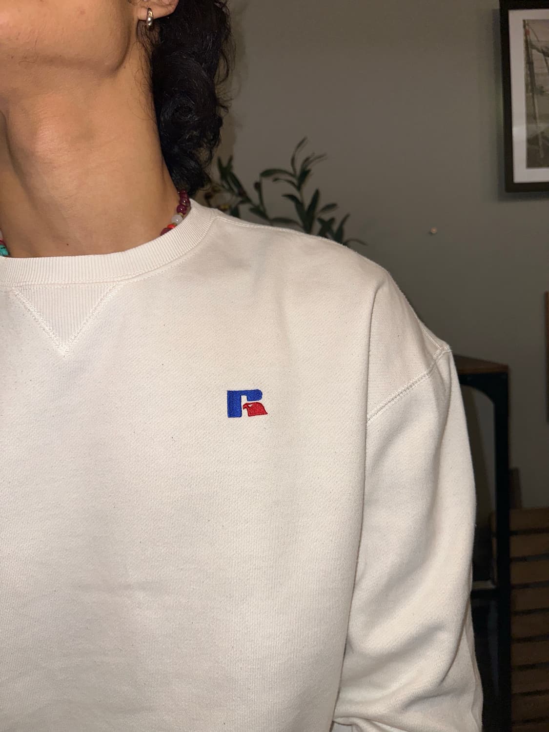 00’s Russell Athletic white logo sweat 상품이미지3