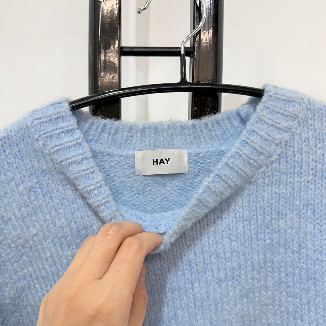 라운드 블루 크롭니트 하늘니트 hay 4059 상품이미지2