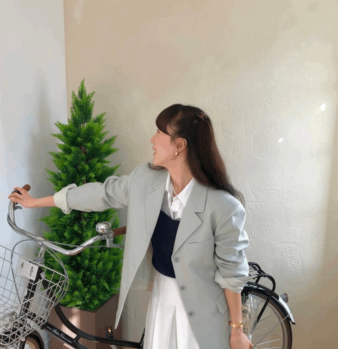 마이디르 포멀 쓰리버튼 클래식 자켓 - Mint 상품이미지4