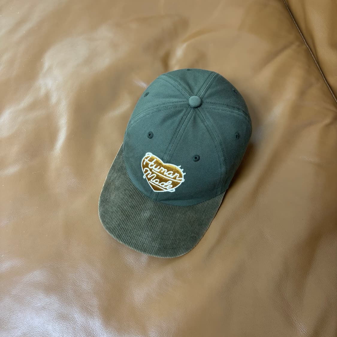 휴먼메이드 6패널 볼캡 모자 코듀로이 올리브 드랩 상품이미지5