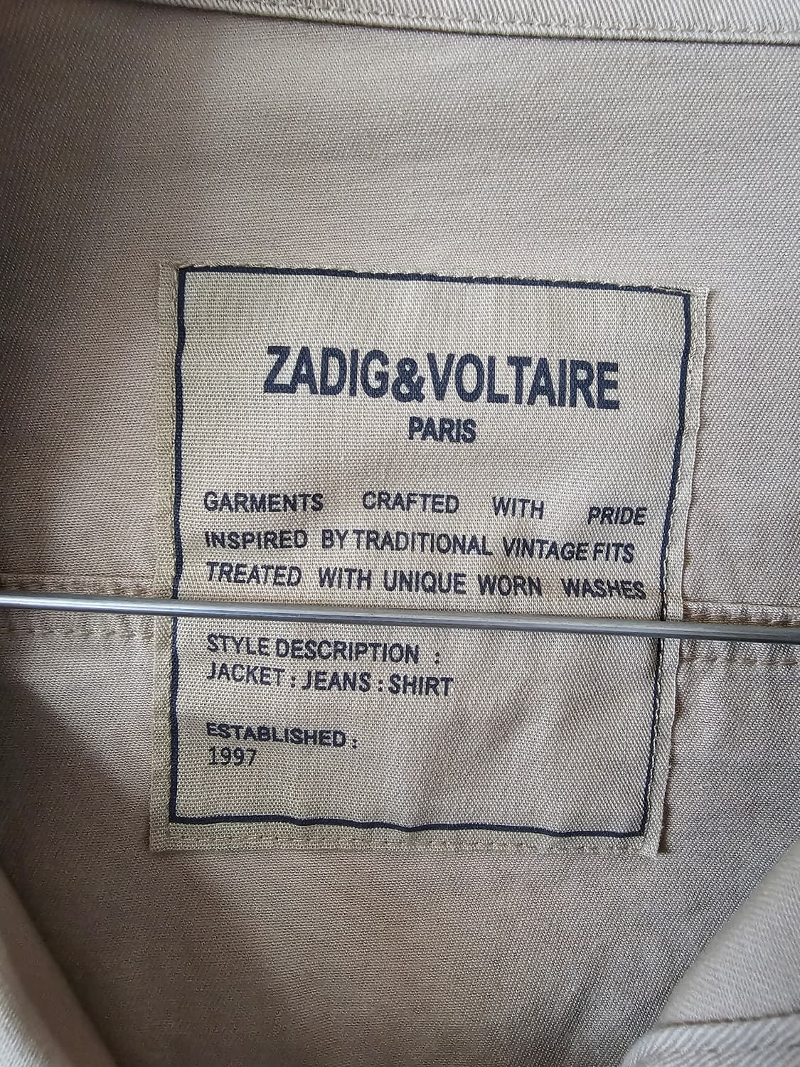 쟈딕앤볼테르 패치 야상 자켓 XS 상품이미지5