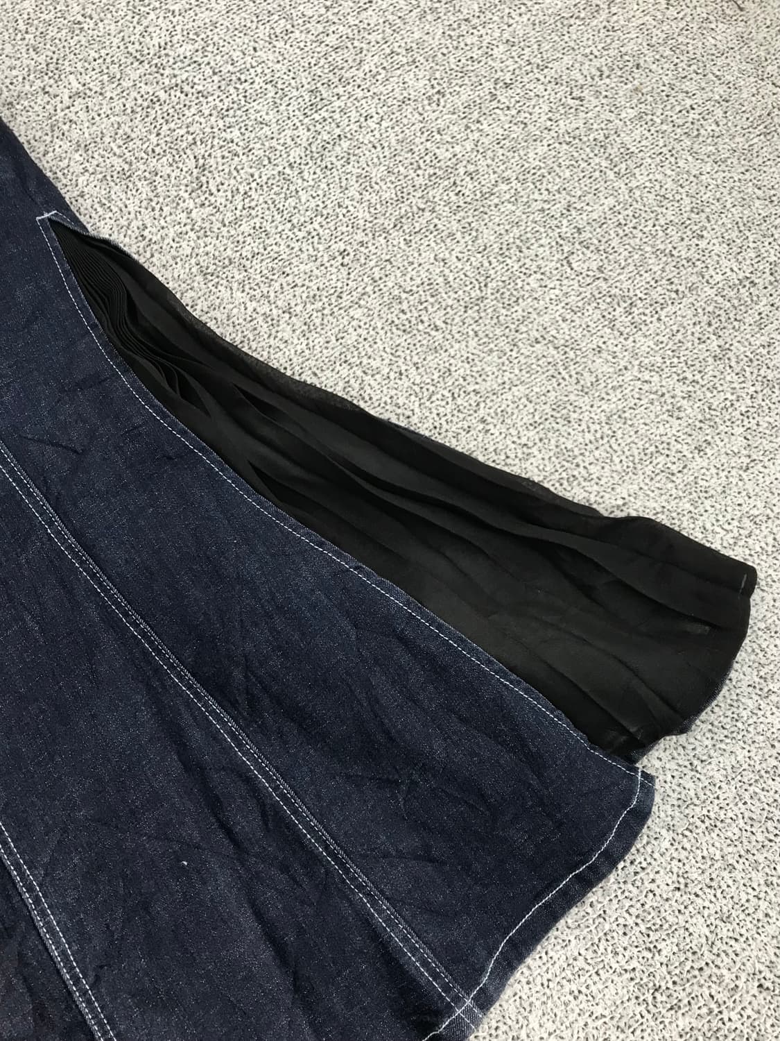 머메이드 데님 롱 스커트 상품이미지5