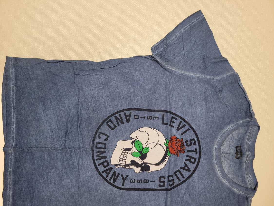 리바이스 Levis 남자 인디고워싱 그래픽 반팔티 
XL 블루 상품이미지3