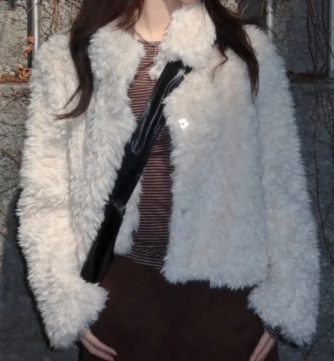 로베 퍼 카라 숏 자켓 상품이미지2