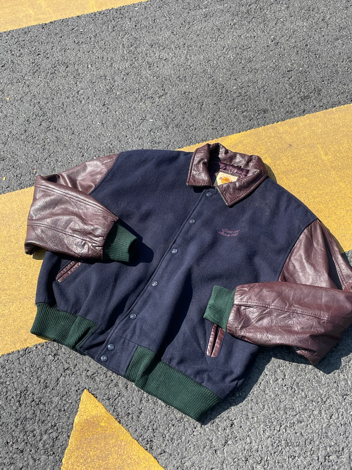 90's 하드락 카페 레더 바시티 자켓 상품이미지3